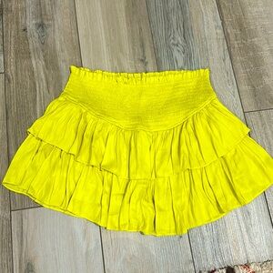 Great yellow color skirt (with shorts built in)